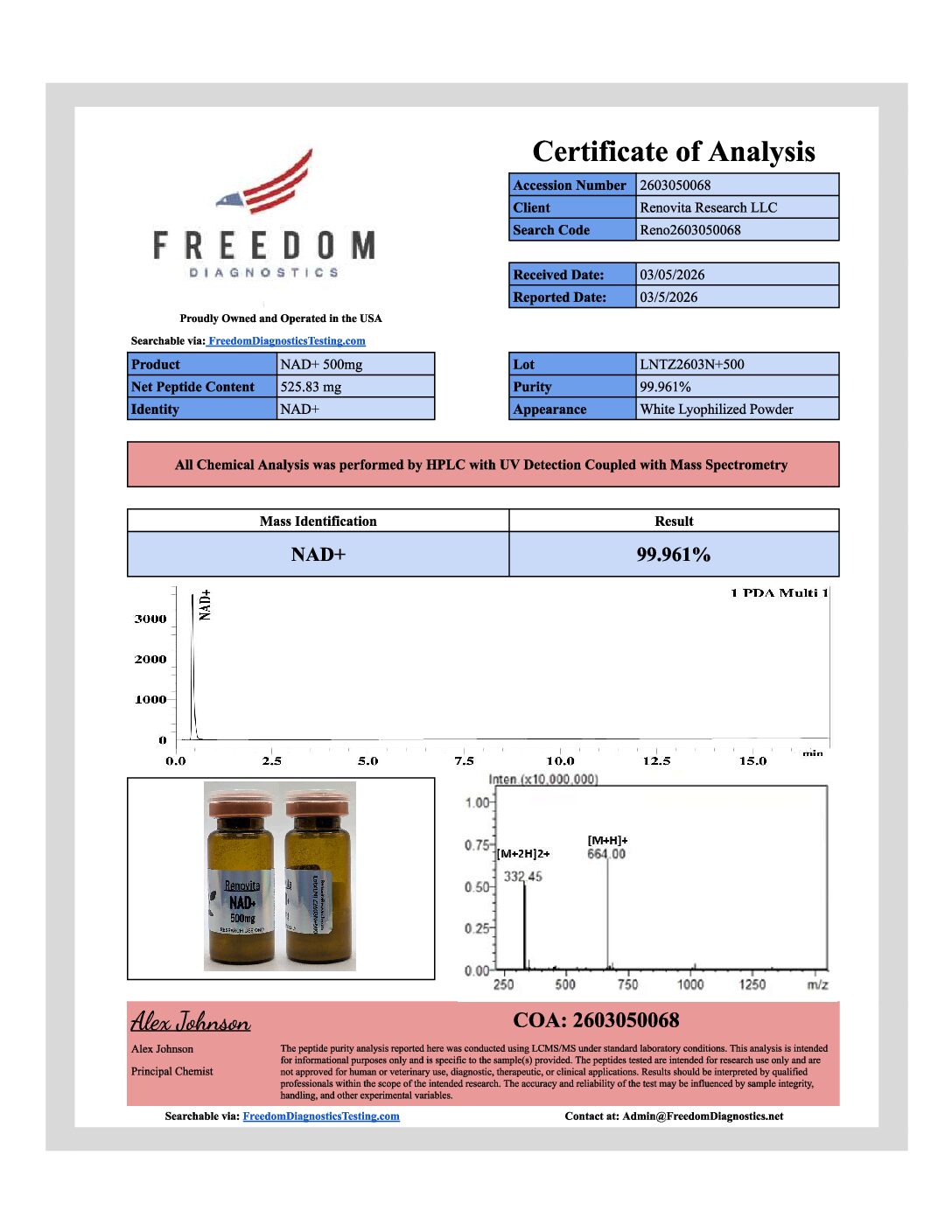 NAD+ 500mg (RESEARCH USE ONLY) - Image 2